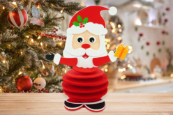 Pères Noël en feutrine - 6 père-noël - Kits créatifs de Noël pour les enfants - 10doigts.fr