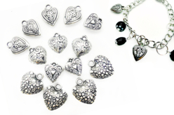 perle coeur - Perles Métallisées, Irisées - 10doigts.fr