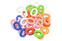 Perles acrylique grosses mailles vives - 40 pcs - Perles Acrylique - 10doigts.fr - 2