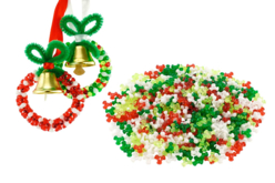Perles tripod de Noël - 500 pièces  - Petites décorations de Noël - 10doigts.fr