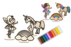 personnages en bois féérie - Livres et Kits de modelage - 10doigts.fr