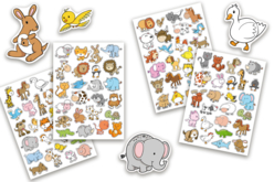 petits animaux stickers - Des gommettes animaux pour créer et apprendre dès la maternelle - 10doigts.fr