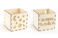 Wooden "Merry Christmas" Lantern - 1 - Christmas Lanterns - 10doigts.com - Photophores de Noël à décorer - 10doigts.fr