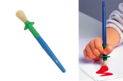 Pinceau ergonomique grosse touffe - Pinceaux - 10doigts.fr