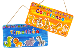 Placa de puerta personalizada para habitación infantil - Strass adhesivos - 10doigts.fr