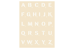 Pochoir alphabet scrabble - 20 x 30 cm - Pochoir alphabet - 10doigts.fr