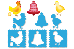 Pochoirs 10 DOIGTS 3 en 1 : PÂQUES - Pochoirs fêtes - 10doigts.fr - 2