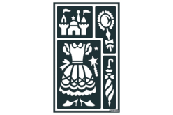 Pochoirs adhésifs repositionnables "Princesses" - Pochoirs adhésifs - 10doigts.fr