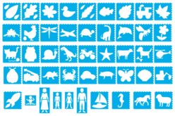 pochoirs et tracettes assorties - Pochoirs enfants - 10doigts.fr - 2