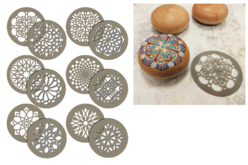 Pochoirs mandalas - 12 pièces - Pochoirs - 10doigts.fr