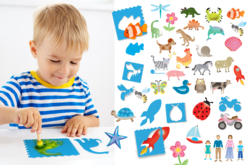 pochoirs tracettes maxi pack - Pochoirs enfants - 10doigts.fr