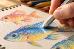 pez colorear brillante - Accesorios de dibujo Bellas Artes - 10doigts.fr