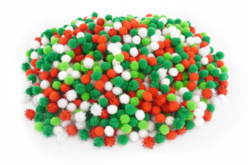 pompons couleurs Noël - Pompons pour bricolage créatif - 10doigts.fr
