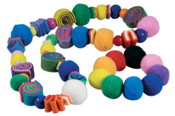 Pom Pom Beads, Bright Colors - 48 Pieces - 2 - Craft Pom Poms - 10doigts.com - Craft Pom Poms - 10doigts.fr