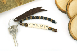 Llavero con nombre para el Día del Padre - Abalorios mensajes - 10doigts.fr