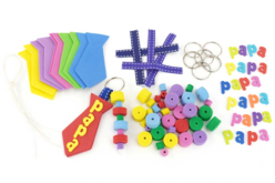 Keychain Kit Little Ties - 6 Pieces - 2 - Keychains and Key Holders for Dad - 10doigts.com - Keychains and Key Holders for Dad - 10doigts.fr