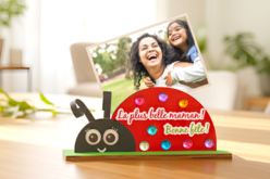 Portafotos mariquita de madera - 4 piezas - Marcos de fotos de madera - 10doigts.fr