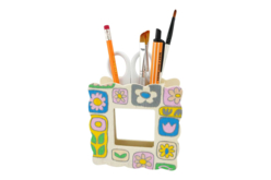 pot crayon fleurs hippy - Pots à crayons, cache-pots - 10doigts.fr - 2