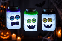 Pequeños monstruos luminosos de Halloween - Plastique Transparent - 10doigts.fr - 2