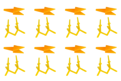 Juego de 8 picos y patas de pollito para plantar - Ojos móviles - 10doigts.fr