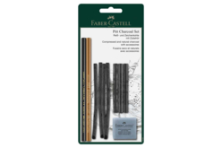 Pitt Charcoal Set - 10 Pieces - Crayons graphite et mines pour le dessin - 10doigts.fr