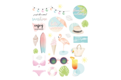 Summer Beach Stickers - 56 pcs - 2 - Spring - Summer Theme - 10doigts.com - Spring - Summer Theme - 10doigts.fr