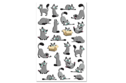 Stickers 3D epoxy - Chats - Des gommettes animaux pour créer et apprendre dès la maternelle - 10doigts.fr