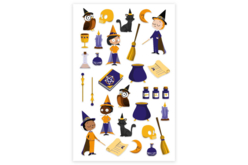 Stickers 3D epoxy - Sorciers - Gommettes Halloween - 10doigts.fr