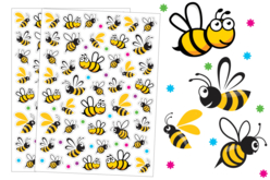 stickers abeille - Des gommettes animaux pour créer et apprendre dès la maternelle - 10doigts.fr