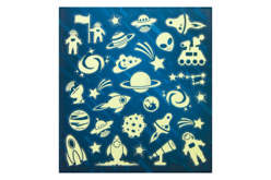 stickers phosphorescents espace - Gommettes phosphorescentes : faites briller vos créations dans l'obscurité - 10doigts.fr