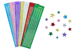 stickers strass étoiles - Gommettes de Noël : autocollants et stickers créatifs pour enfants - 10doigts.fr