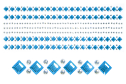 strass adhésifs bleu argent noël - Strass autocollants - 10doigts.fr