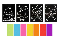 tableaux gommettes halloween - Kits créatifs Halloween - 10doigts.fr