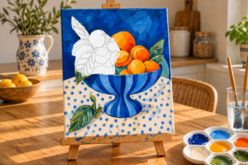 toile nature morte peinture - Peinture aux numéros : découvrez l'art du tableau numéroté pour tous - 10doigts.fr
