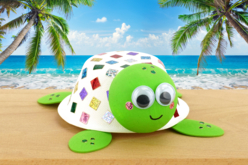 Tortuga con escamas brillantes - Vajilla desechable y reutilizable - 10doigts.fr