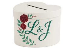 urne de mariage blanche - Boîtes et corbeilles en carton - 10doigts.fr - 2