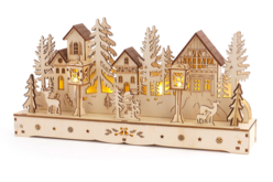 Illuminated Christmas Village Decoration - Crèches et villages de Noël à fabriquer - 10doigts.fr