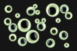 yeux phosphorescents adhésifs - Yeux mobiles - 10doigts.fr