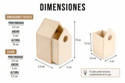 Dimensiones - Boîtes en bois à décorer - 10doigts.fr - 2