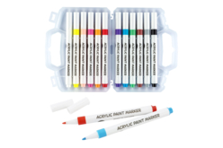 Medium Point Acrylic Markers - 12 Colors - Paint Markers – 10doigts.fr