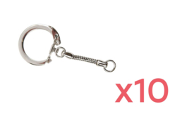 Silver Keyrings - 10 Pieces - Keychains – 10doigts.fr