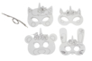 4 máscaras unicornio a colorear hilos elásticos - Máscaras creativas para niños – 10doigts.fr