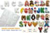 Moulds for 26 Fun Alphabet Letters - 2 - Molds for plaster, soap, concrete ... - 10doigts.com - Molds for plaster, soap, concrete ... – 10doigts.fr