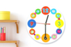 Manualidades Reloj Gomets Niño - Actividades manuales con relojes para aprender la hora – 10doigts.fr