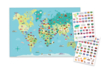 Mapa del mundo + 2 planchas de gomets banderas - Kits educativos – 10doigts.fr
