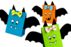 murciélago de papel manualidades fáciles para niños Halloween - Actividades manuales Halloween – 10doigts.fr