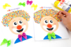 Cotton Swab Painting - Clown - 1 - Carnival, Mardi Gras Crafts - 10doigts.com - Carnival, Mardi Gras Crafts – 10doigts.fr
