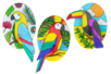 3D Tropical Bird Trophies - 3 Pieces - 1 - Coloring Shapes and Drawings - 10doigts.com - Coloring Shapes and Drawings – 10doigts.fr