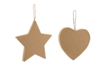 estrella y corazón de cartón grueso - Guirnaldas y colgantes de Navidad – 10doigts.fr