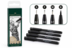 Pitt Artist Pens Black, Faber-Castell - 4 pieces - Calibrated fineliners for precise drawing – 10doigts.fr